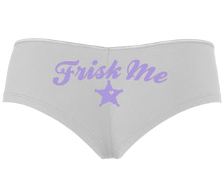 Frisk Me - Sherrif Badge - White Boyshort