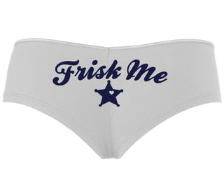 Frisk Me - Sherrif Badge - White Boyshort