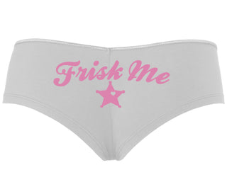 Frisk Me - Sherrif Badge - White Boyshort
