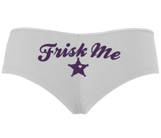 Frisk Me - Sherrif Badge - White Boyshort