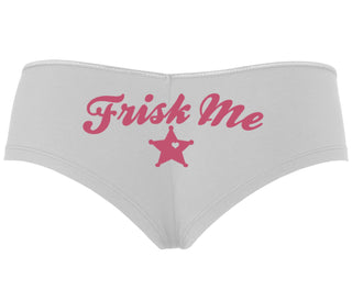 Frisk Me - Sherrif Badge - White Boyshort