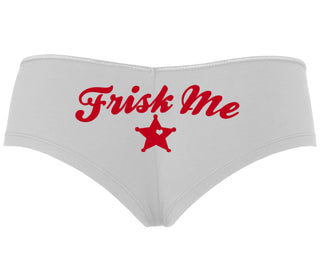 Frisk Me - Sherrif Badge - White Boyshort