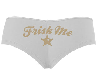 Frisk Me - Sherrif Badge - White Boyshort