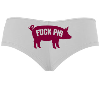Fuck Pig - White Boyshort