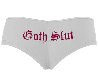 Goth Slut - White Boyshort