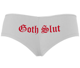 Goth Slut - White Boyshort