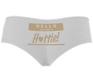 Hello My Name Is Hottie - White Boyshort