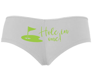 Hole In One - Funny Golf - White Boyshort