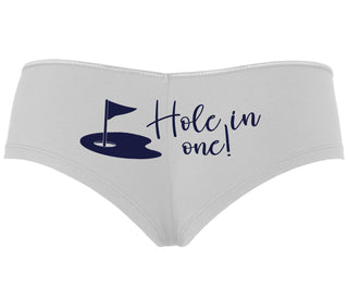 Hole In One - Funny Golf - White Boyshort