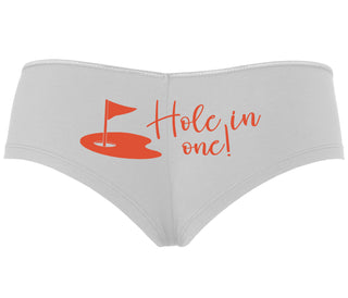 Hole In One - Funny Golf - White Boyshort