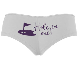 Hole In One - Funny Golf - White Boyshort