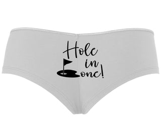 Hole In One - Suggestive Golf - White Boyshort