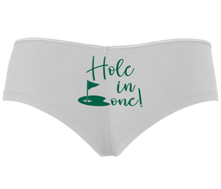 Hole In One - Suggestive Golf - White Boyshort