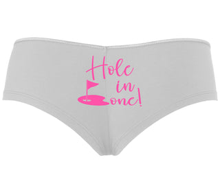 Hole In One - Suggestive Golf - White Boyshort