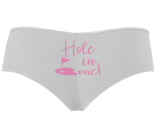 Hole In One - Suggestive Golf - White Boyshort