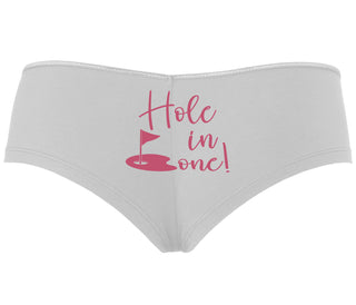 Hole In One - Suggestive Golf - White Boyshort