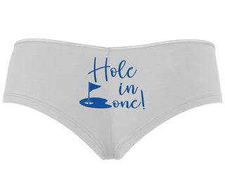 Hole In One - Suggestive Golf - White Boyshort