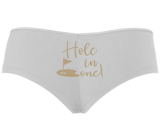 Hole In One - Suggestive Golf - White Boyshort