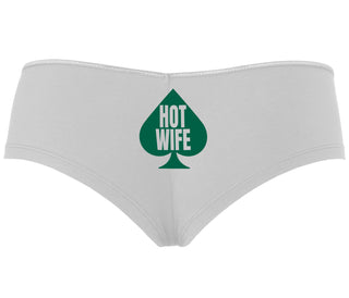 Hot Wife Spade Symbol - White Boyshort