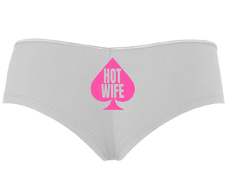 Hot Wife Spade Symbol - White Boyshort