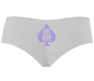 Hot Wife Spade Symbol - White Boyshort