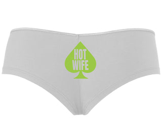 Hot Wife Spade Symbol - White Boyshort