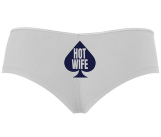 Hot Wife Spade Symbol - White Boyshort