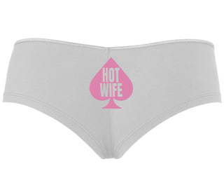 Hot Wife Spade Symbol - White Boyshort