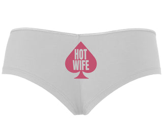 Hot Wife Spade Symbol - White Boyshort