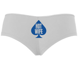 Hot Wife Spade Symbol - White Boyshort