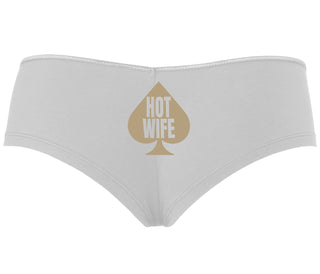 Hot Wife Spade Symbol - White Boyshort