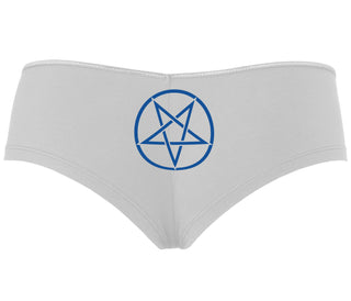 Inverted Pentagram - White Boyshort