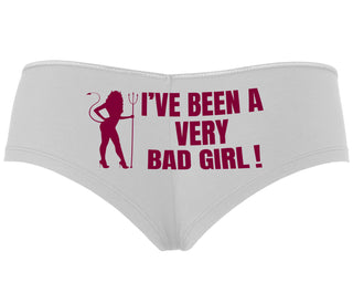 I've Been A Very Bad Girl - White Boyshort