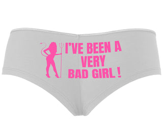 I've Been A Very Bad Girl - White Boyshort