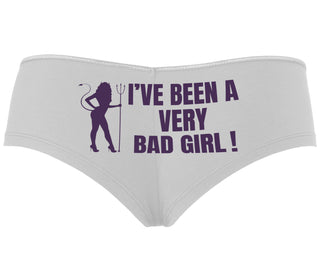 I've Been A Very Bad Girl - White Boyshort