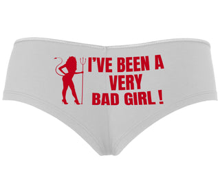 I've Been A Very Bad Girl - White Boyshort