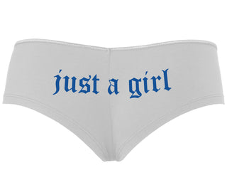 Just A Girl - White Boyshort