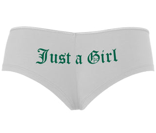 Just A Girl - White Boyshort