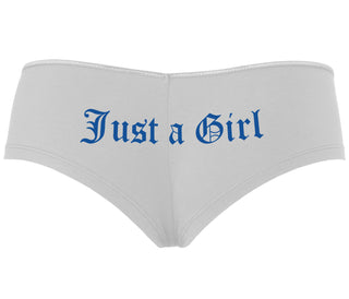 Just A Girl - White Boyshort