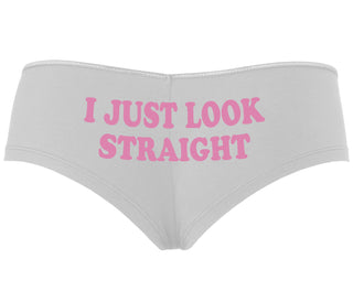 I Just Look Straight - White Boyshort