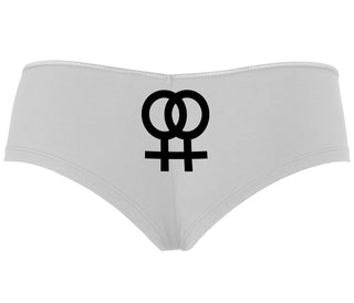 Lesbian Sign - White Boyshort