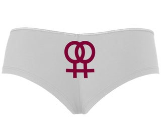 Lesbian Sign - White Boyshort
