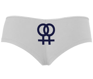Lesbian Sign - White Boyshort
