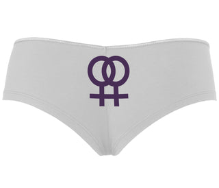 Lesbian Sign - White Boyshort
