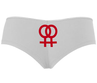 Lesbian Sign - White Boyshort
