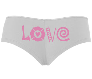 Love Fire Fighter - White Boyshort