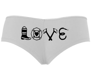 Love Fire Fighter - White Boyshort