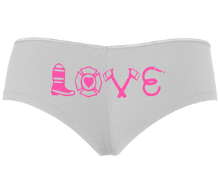 Love Fire Fighter - White Boyshort