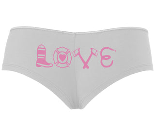 Love Fire Fighter - White Boyshort