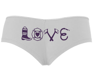 Love Fire Fighter - White Boyshort